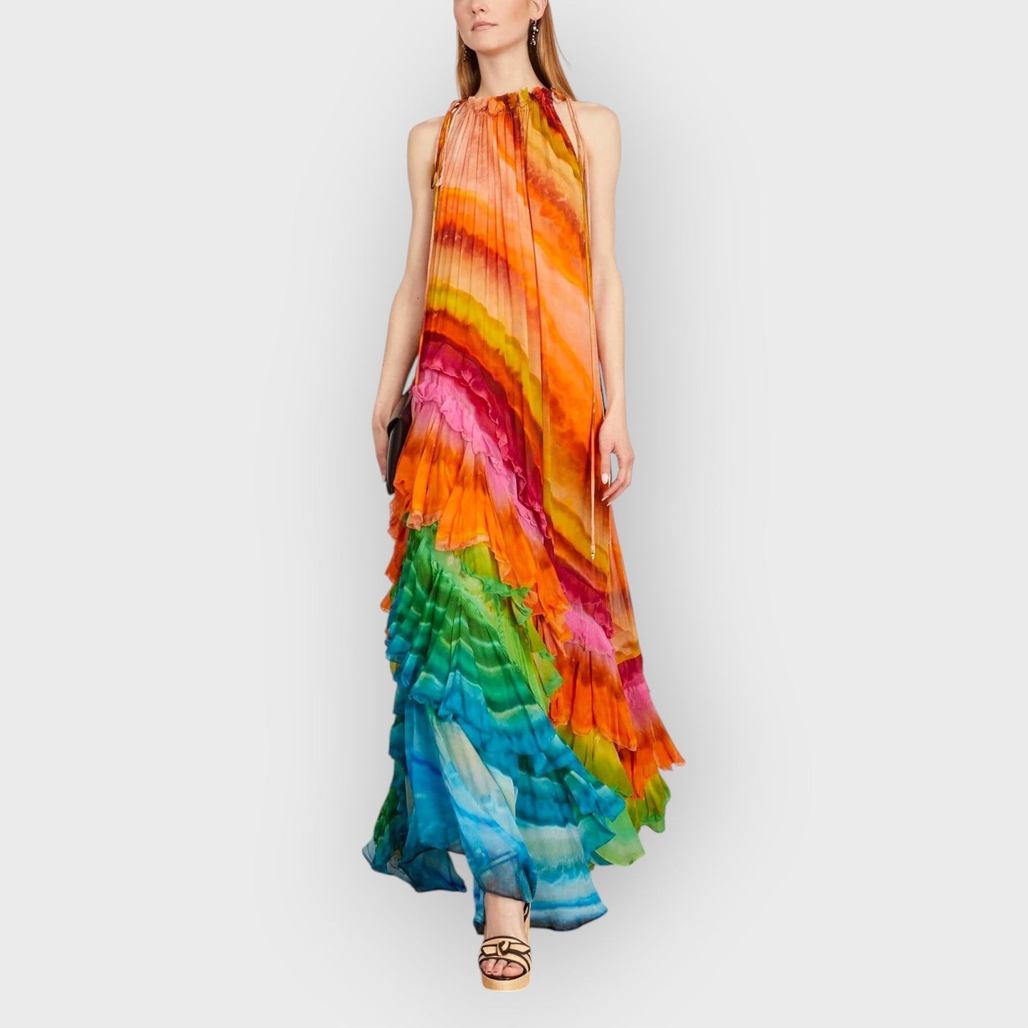 Siobhán – Ruffle Gown in Multi