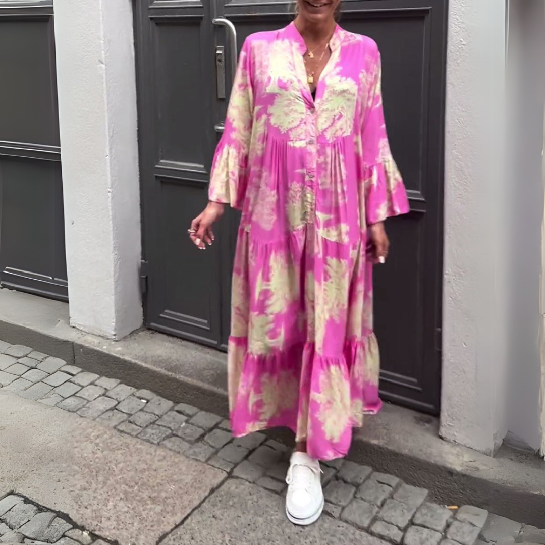 Aoibhín – Elegant maxiklänning med blommönster