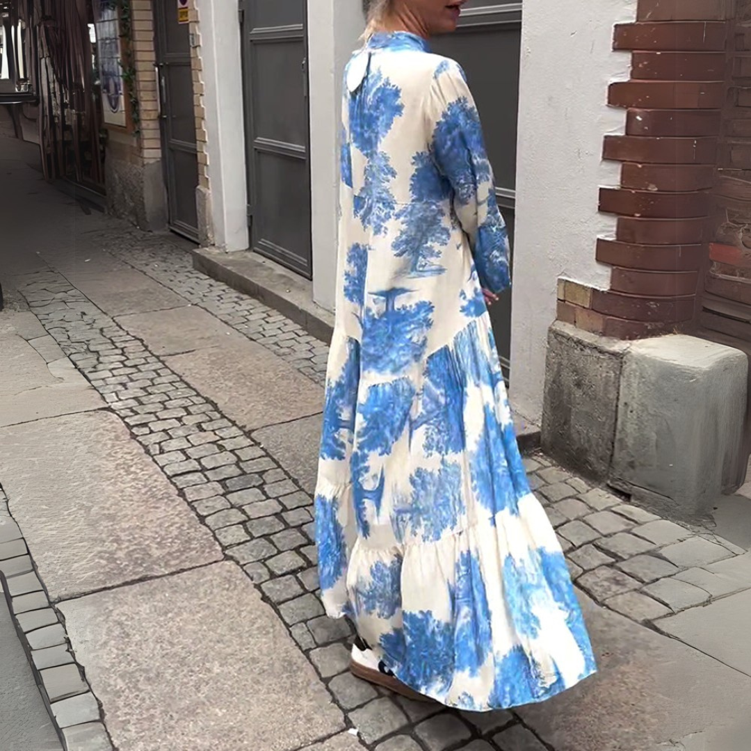Aoibhín – Elegant maxiklänning med blommönster